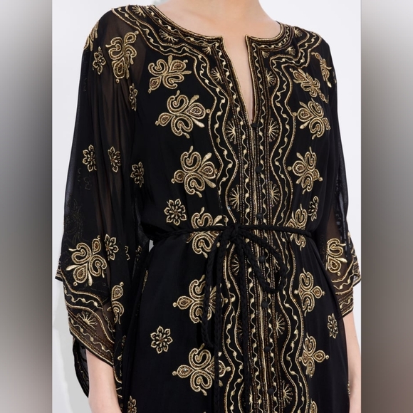 ALICE + OLIVIA Marva Embellished Mini Kaftan Size L - Picture 4 of 10